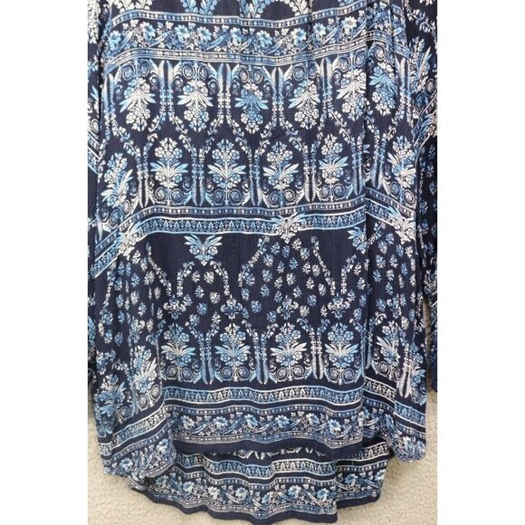 Bila 3/4 Balloon Sleeve Gauzy Top-Size XL-Boho-Hippie - Picture 9 of 10